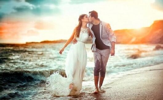 woman and man in love with an enlarged penis