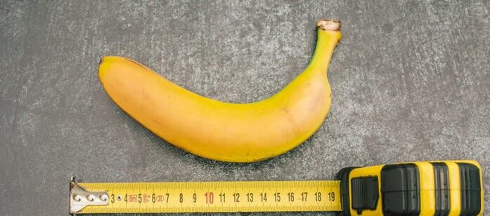 penis measurement using a banana as an example